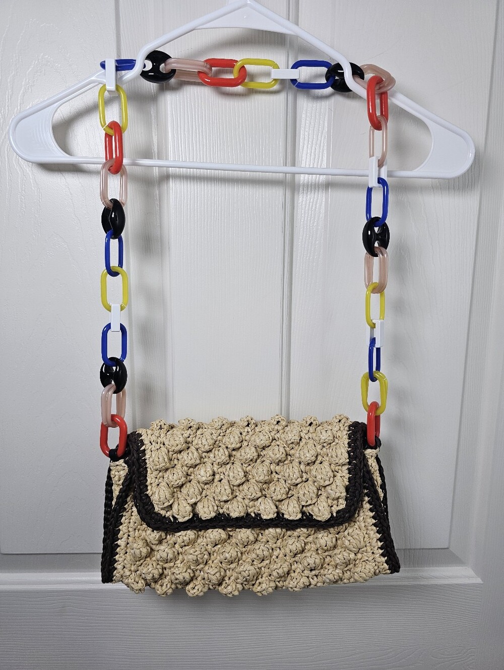 M Missoni raffia crochet shoulder bag